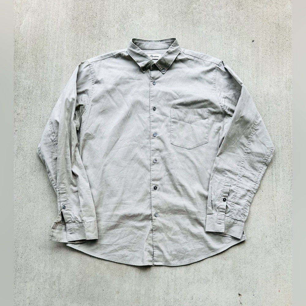 Rowan Button Up Shirt Men Size Xl Beige